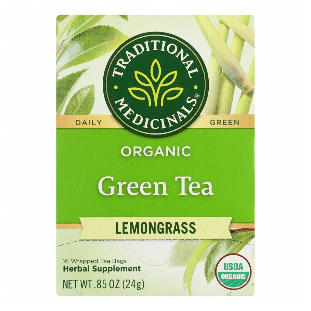 Organic Green Tea Lemongrass, 16 Tea Bags