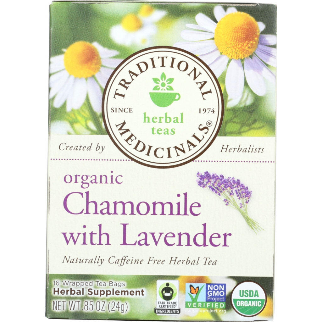 Organic Chamomile & Lavender Herbal Tea - 16 Tea Bags