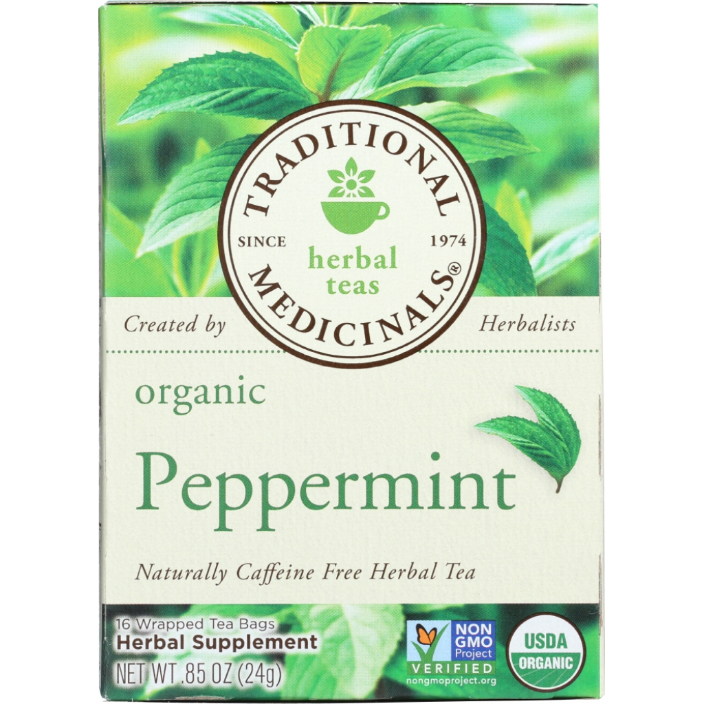 Organic Peppermint Herbal Tea - 16 Tea Bags