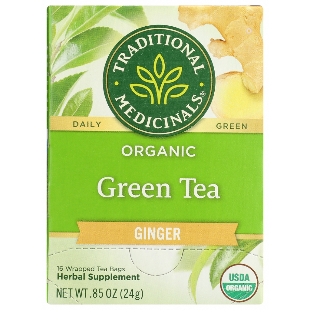 Organic Green Tea with Ginger - 16 Tea Bags