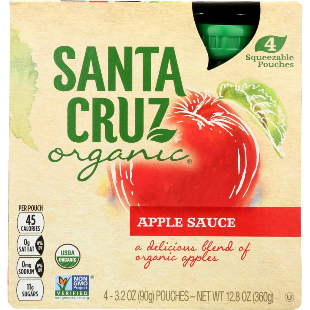 Apple Sauce, 4 Pouches (12.8 oz)