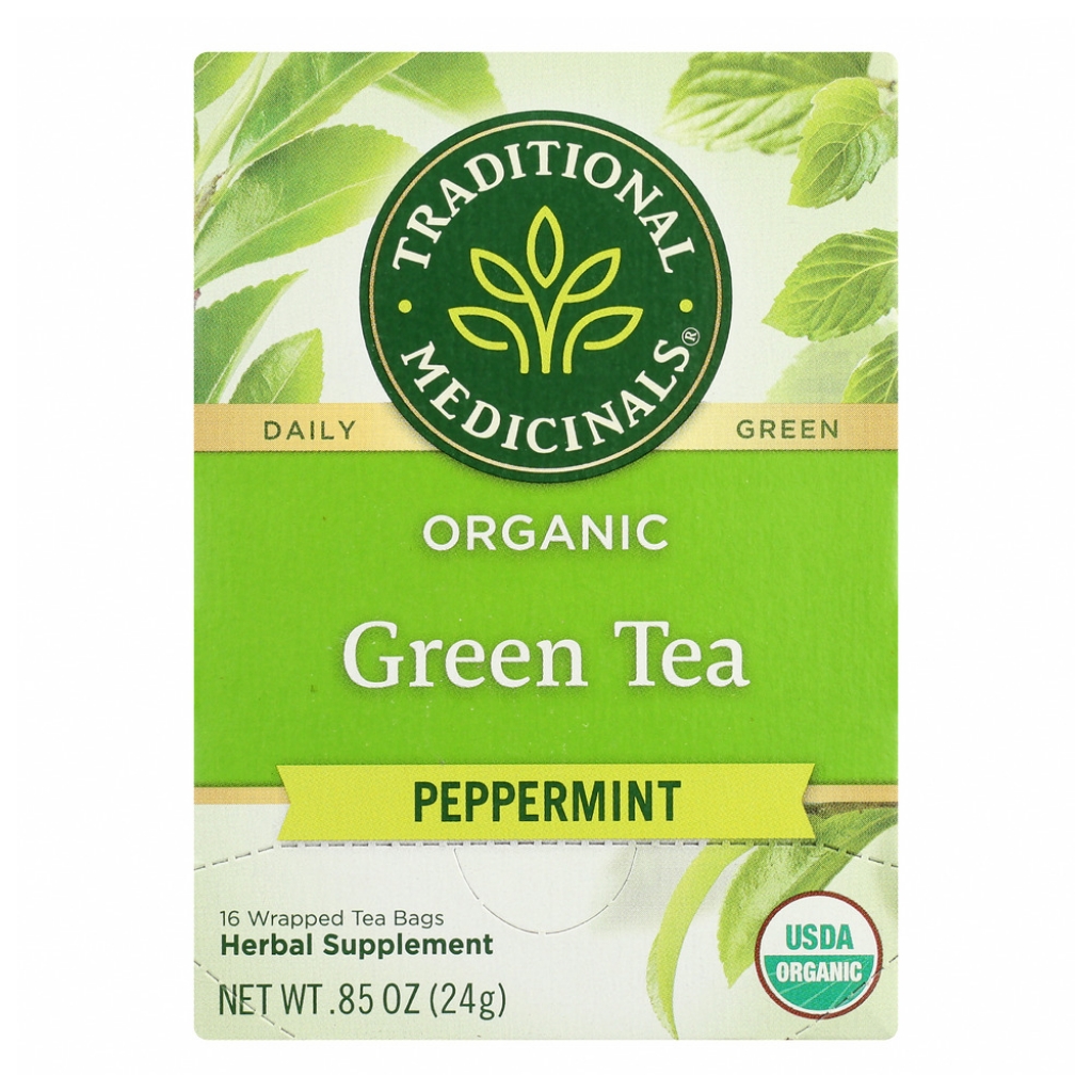 Organic Green Tea with Peppermint - 16 Tea Bags