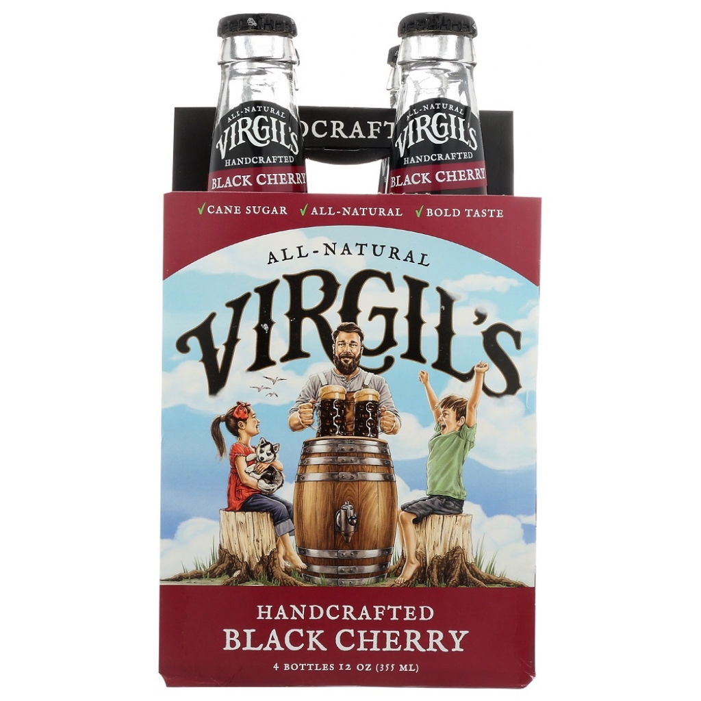 Handcrafted Black Cherry Soda 4-Pack