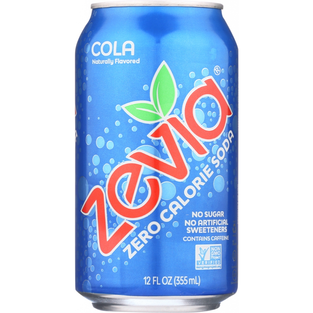 All Natural Zevia Zero Calorie Soda Cola