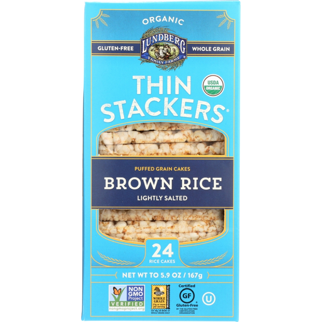 Organic Lightly Salted Thin Rice Cakes, 6 oz