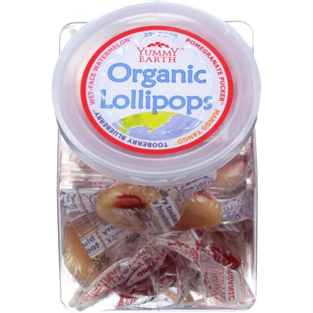 Organic Lollipops Personal Bin - Delicious Fruit Flavors