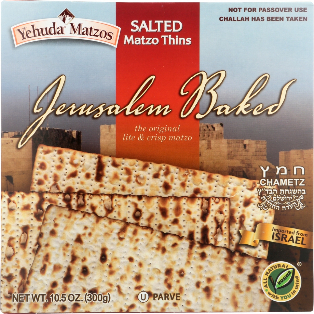 Jerusalem Baked Salted Matzo Thins - 10.5 oz