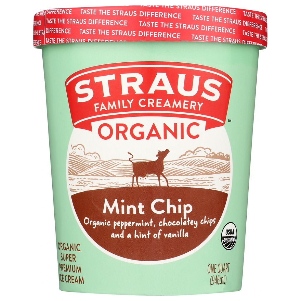 Organic Mint Chocolate Chip Ice Cream