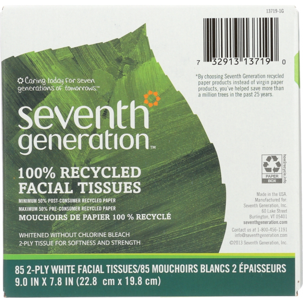 100% Recycled Facial Tissue