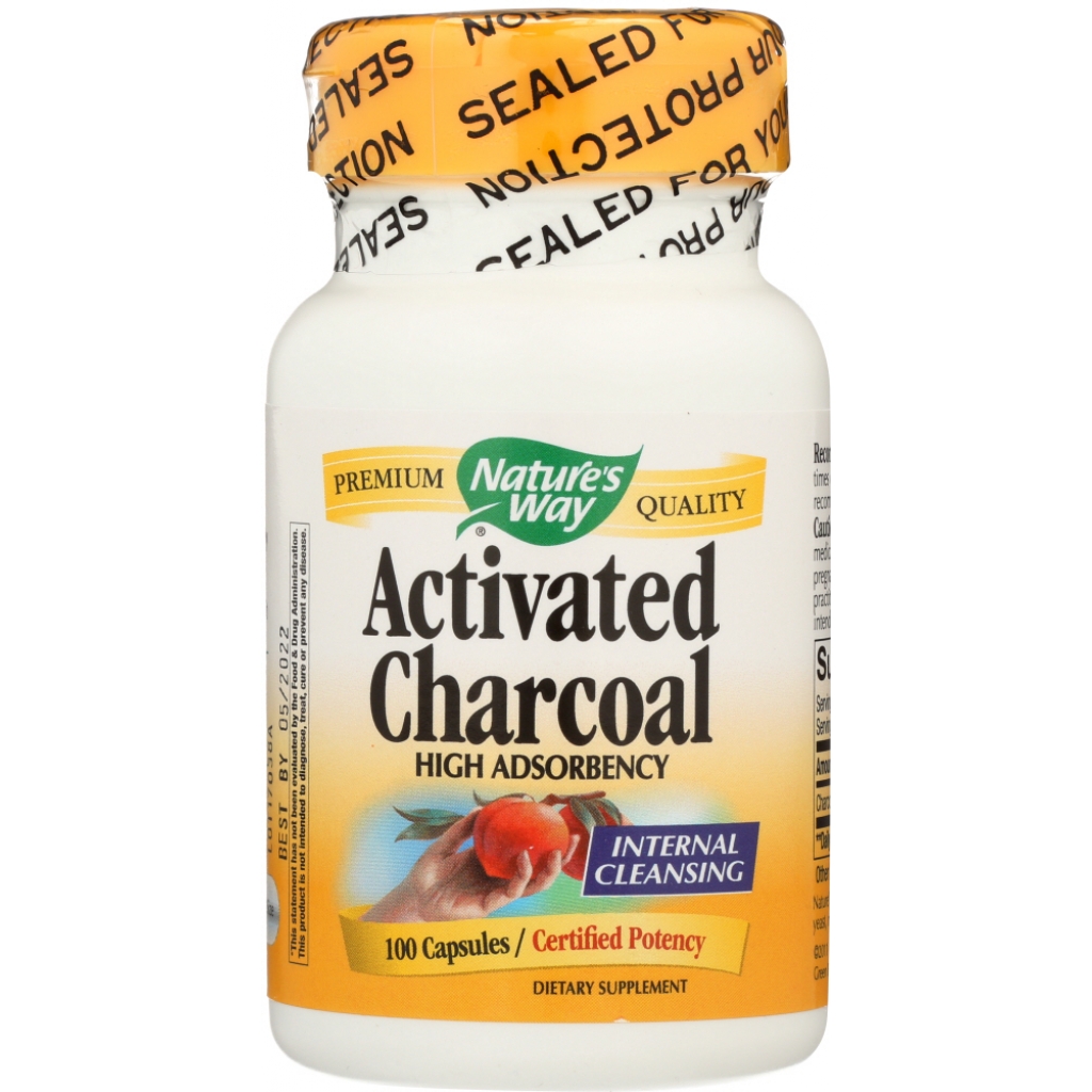 Activated Charcoal, 100 Capsules