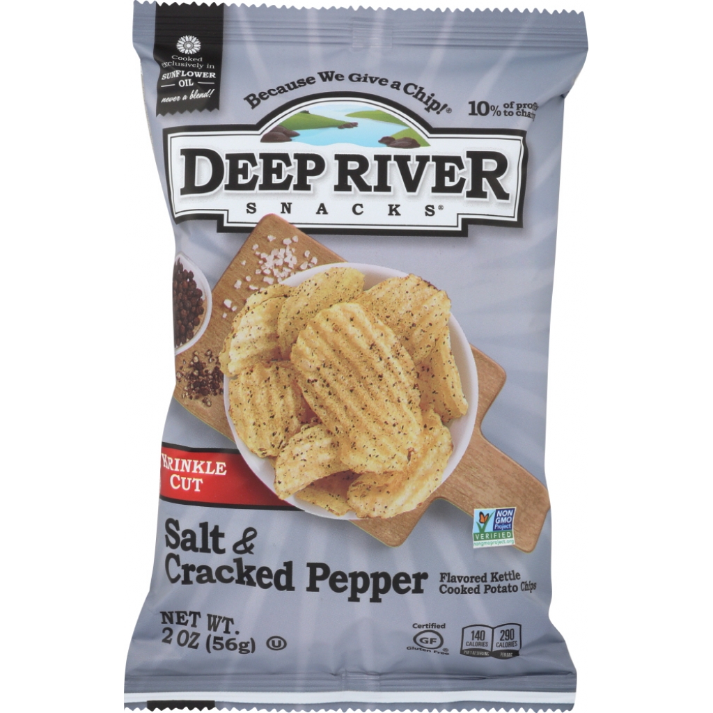 Salt & Cracked Pepper Kettle Cooked Potato Chips - 2 oz