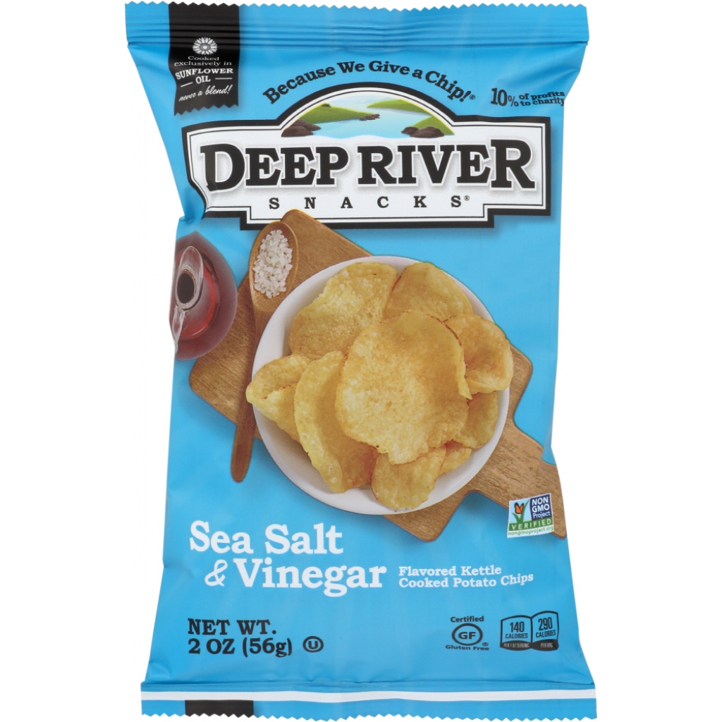 Sea Salt and Vinegar Kettle Cooked Potato Chips - 2 oz