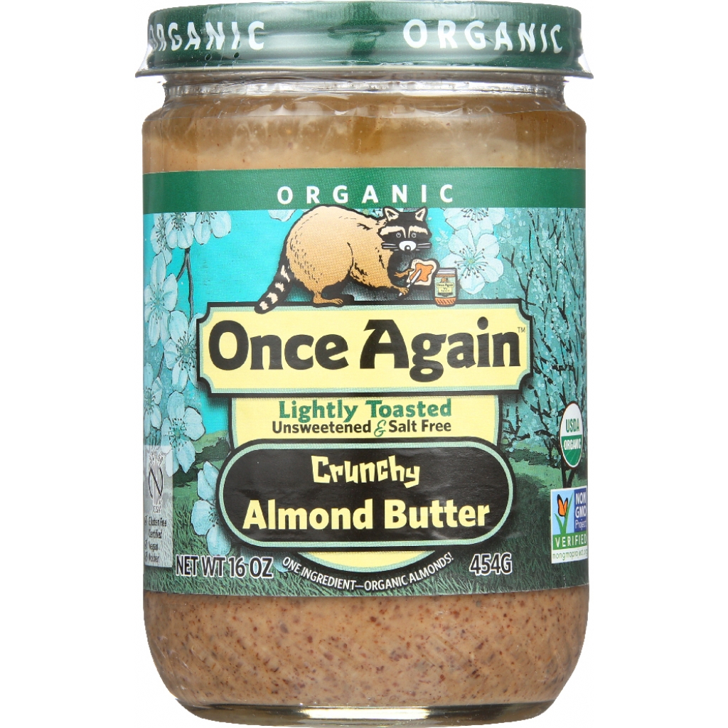 Crunchy Raw Almond Nut Butter - 16 oz