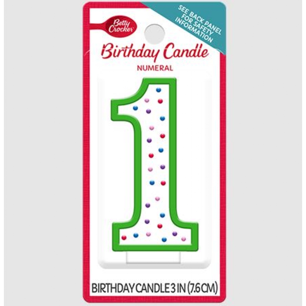 Betty Crocker Birthday Candle Numeral 1 – 1 ea