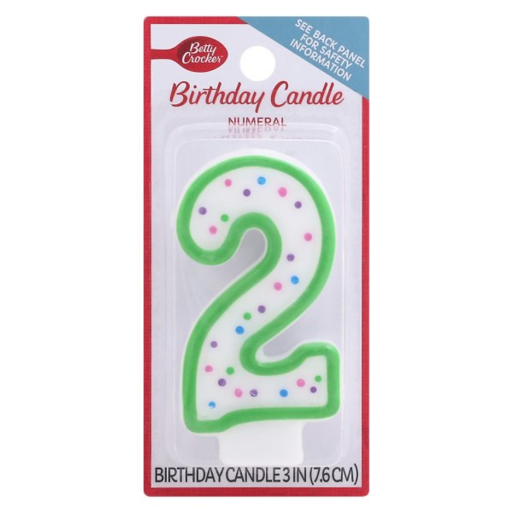 Betty Crocker Birthday Candle Numeral 2 - 1 ea