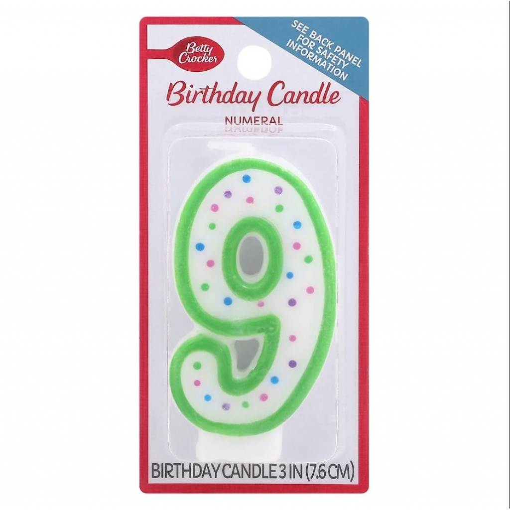 Numeral Birthday Candle 9