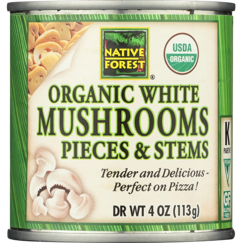 Organic White Mushroom Pieces and Stems - 4 oz