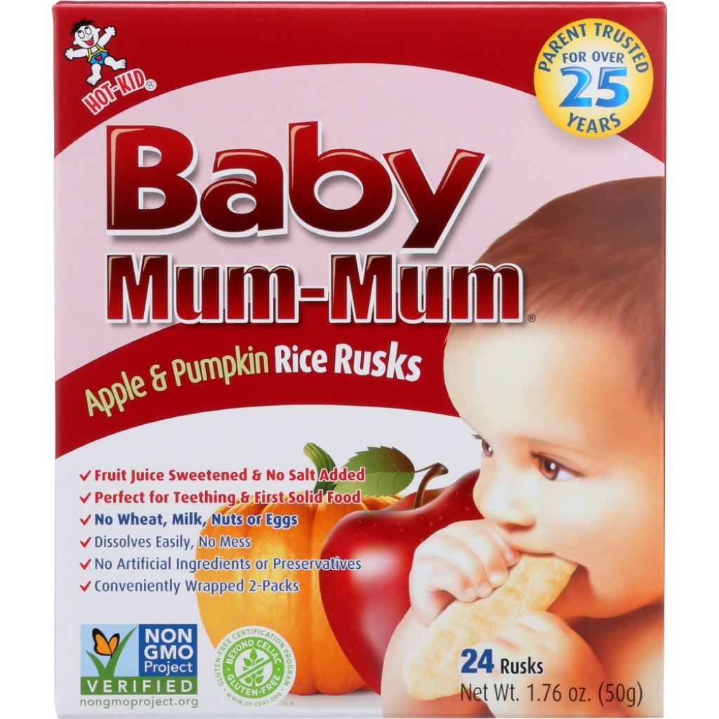 Baby Mum-Mums Apple Teething Biscuits, 1.76 oz