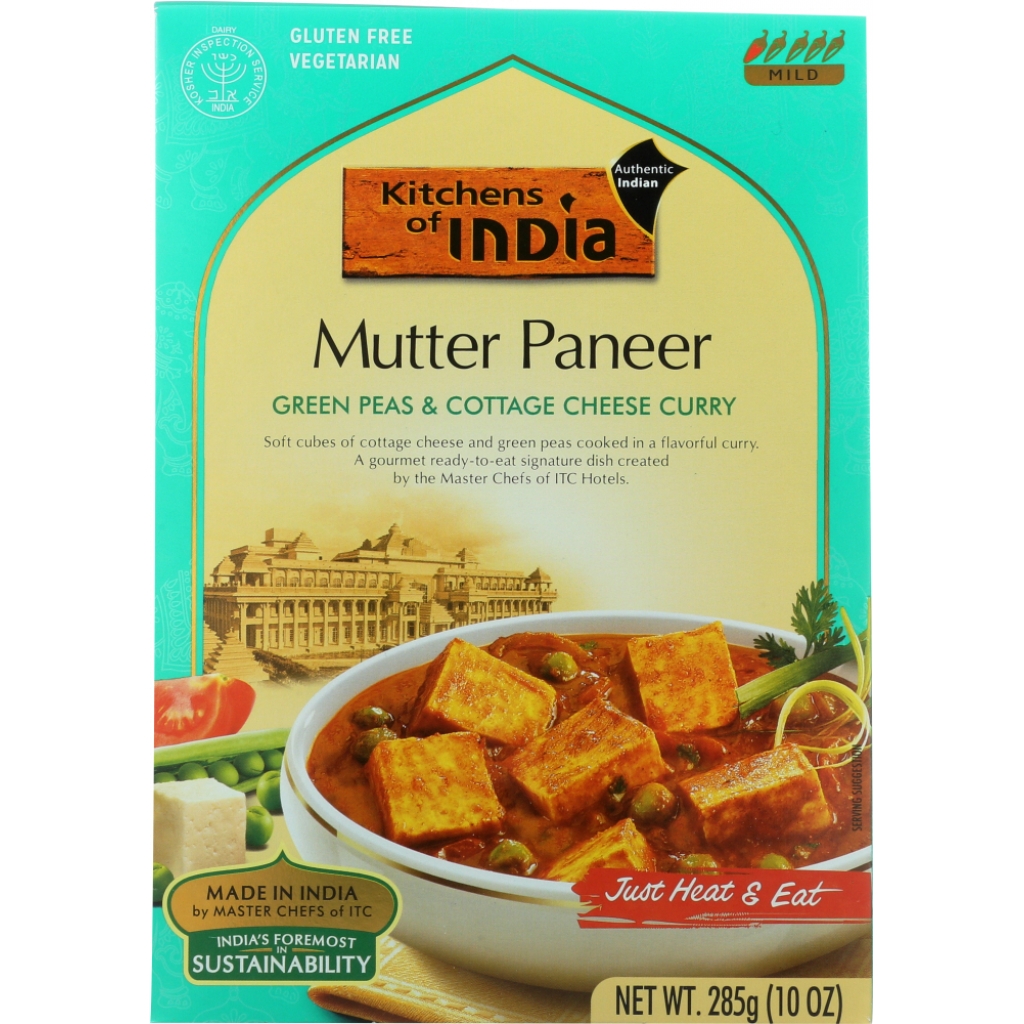 Authentic Indian Mutter Paneer Ready-to-Eat Meal, 10 oz