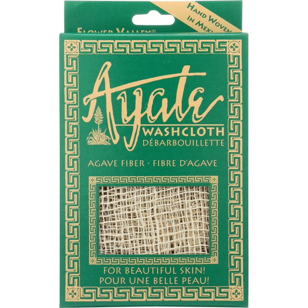 Ayate Washcloth, Natural Agave Fiber, 1 ea