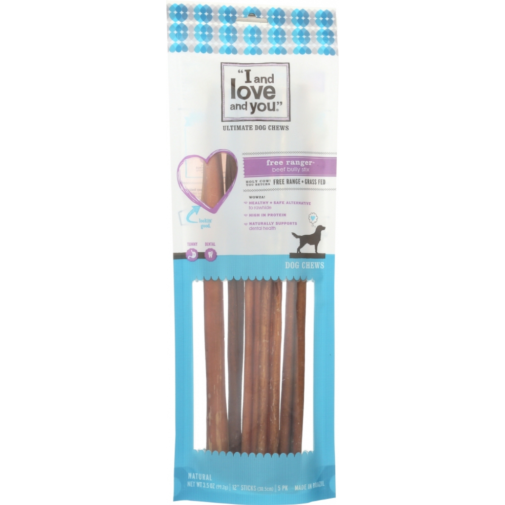 Natural Dog Chews: Free Ranger Beef Bully Stix