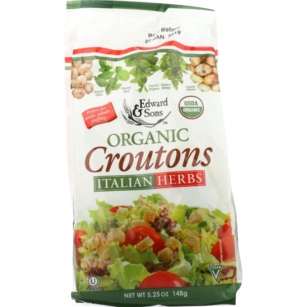 Organic Italian Herb Croutons, Salad Essential