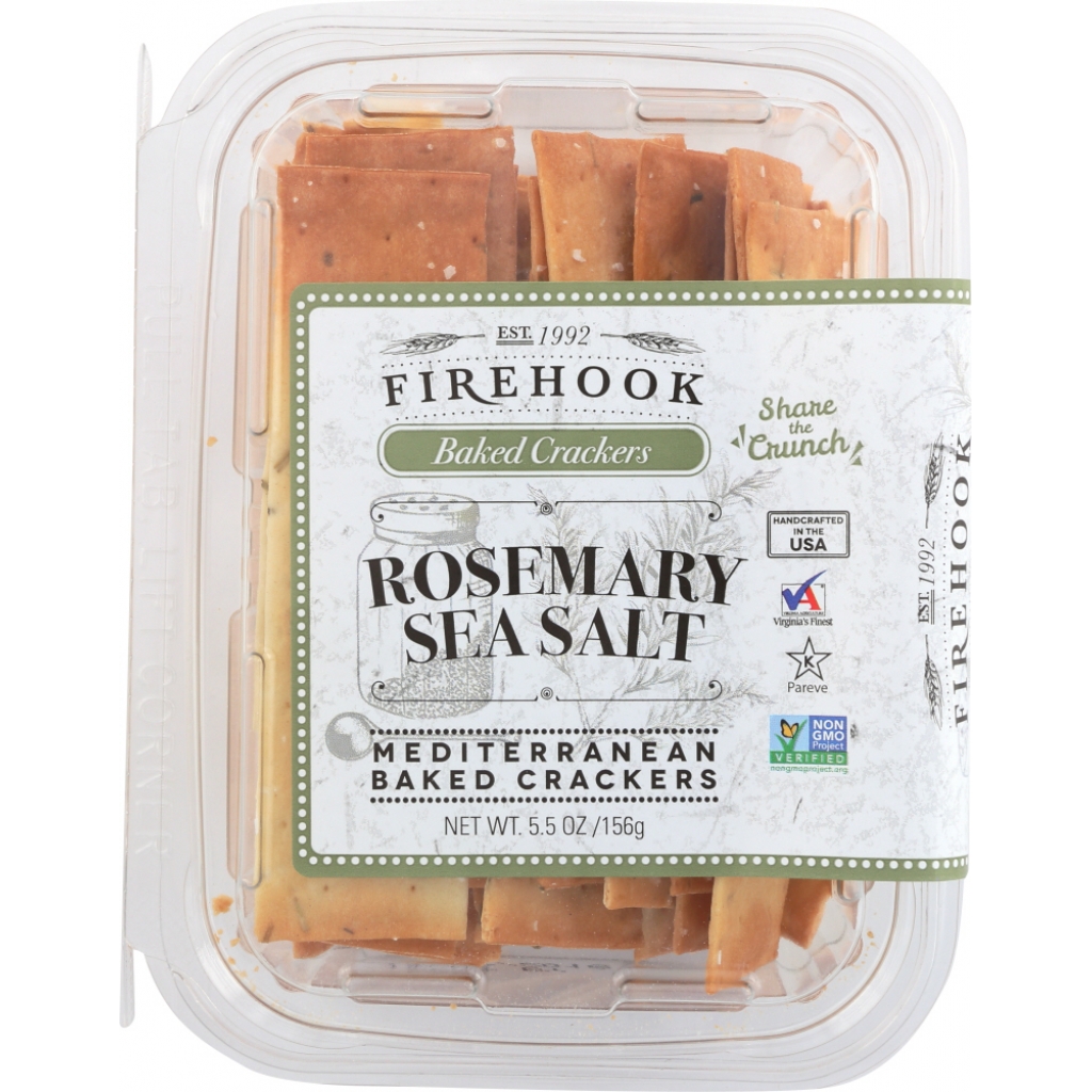 Rosemary Sea Salt Baked Crackers - Gourmet Snack