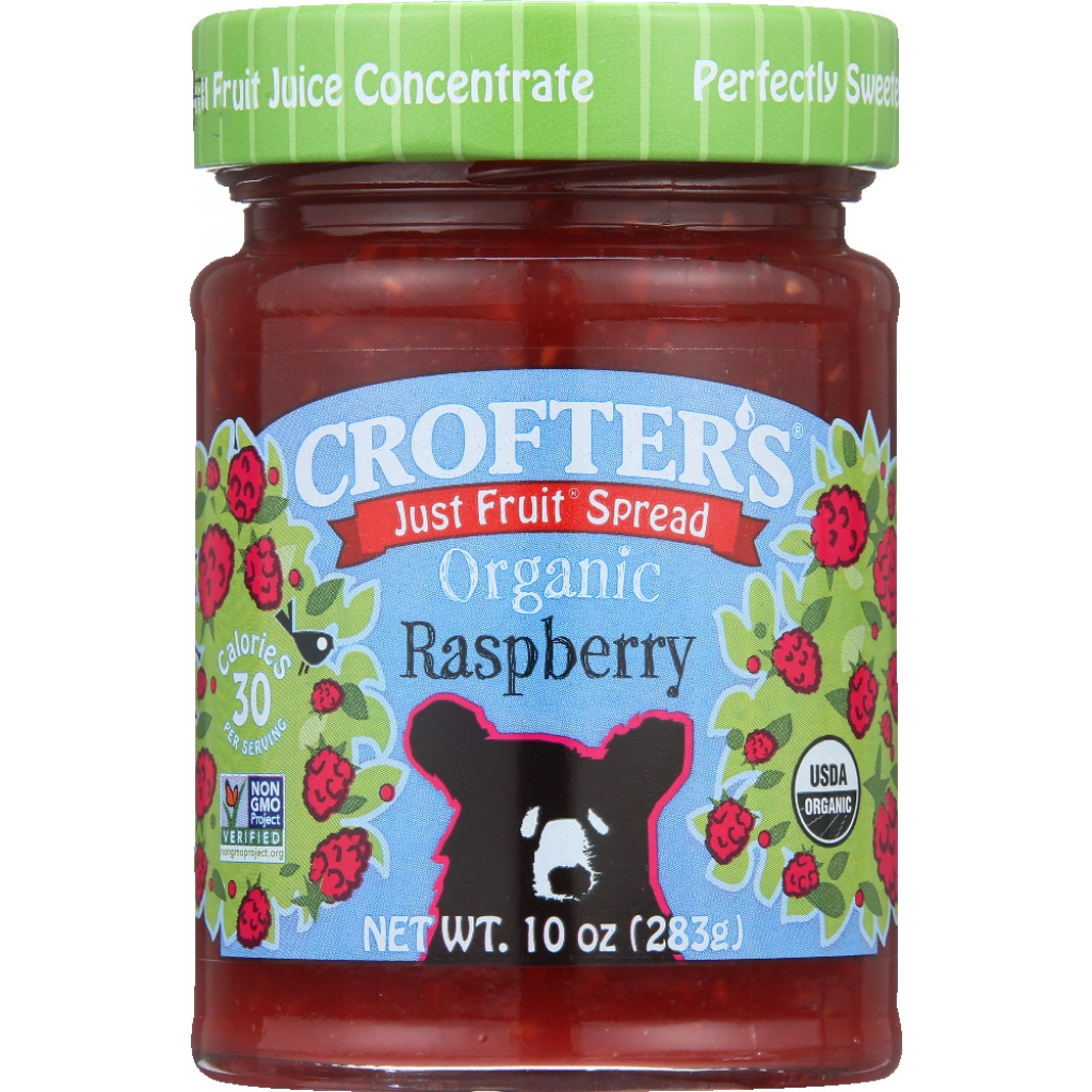 Organic Raspberry Fruit Spread - 10 oz Versatile Sweet Topping