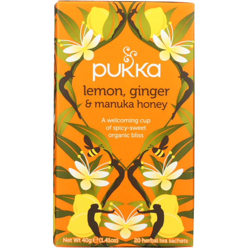 Lemon Ginger and Manuka Honey Herbal Tea - 20 bags