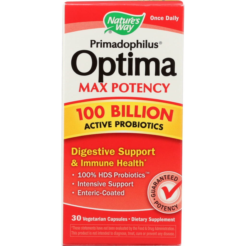 Primadophilus Optima Probiotic, 100 Billion CFUs, 30 Capsules