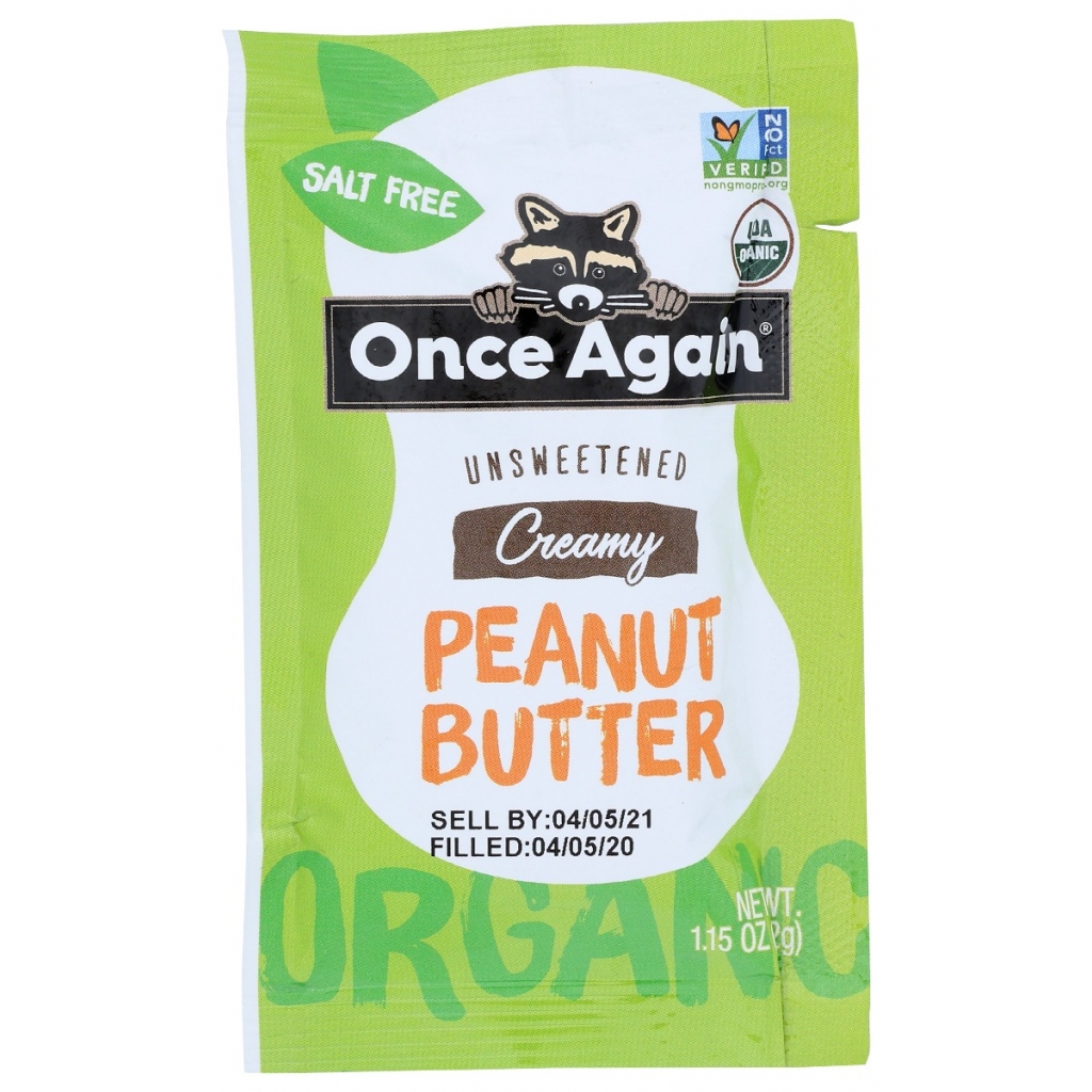 Organic Creamy Peanut Butter Squeeze Packs