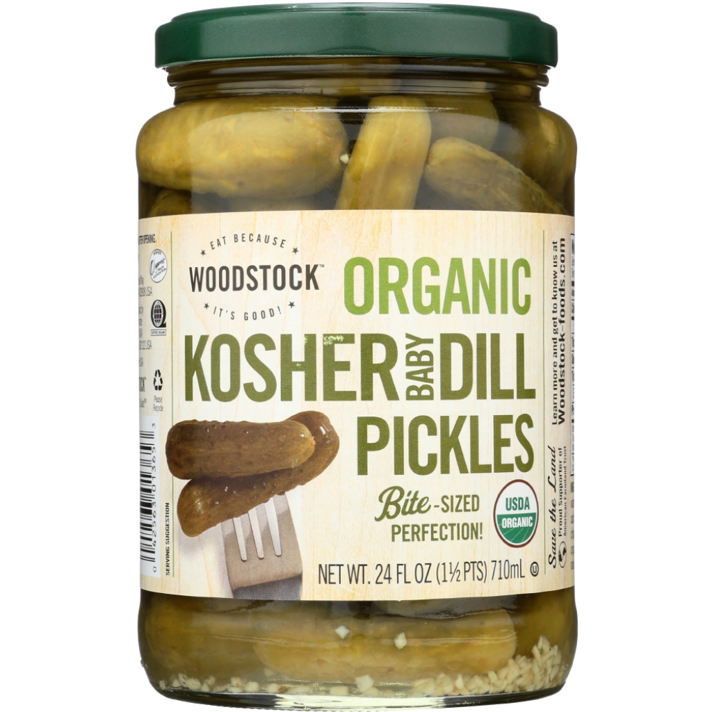 Organic Baby Dill Pickles (Kosher), 24 oz