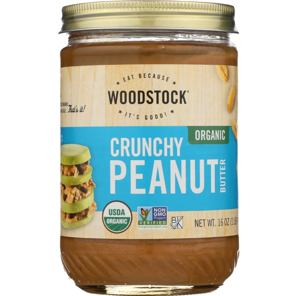 Crunchy Salted Organic Peanut Butter Spread, 16 oz