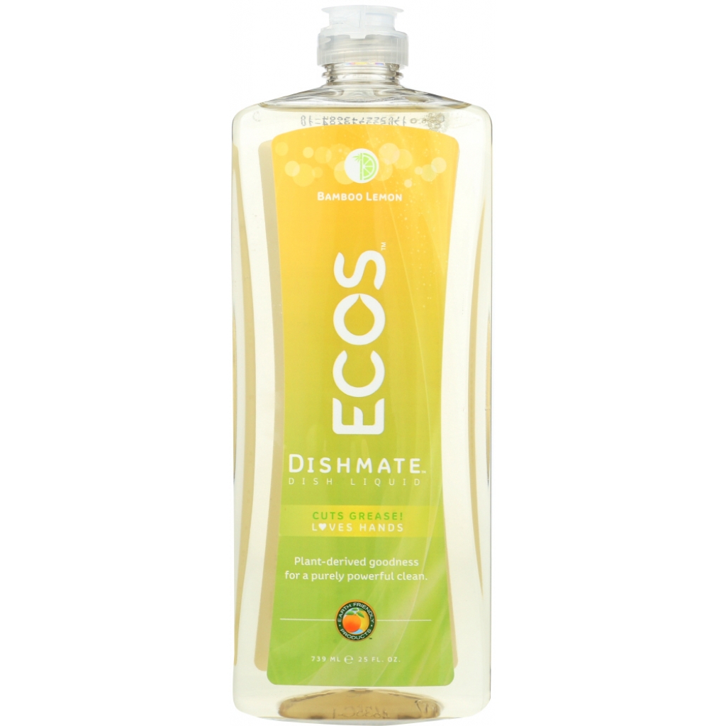 Dishmate Bamboo Lemon Dishwashing Liquid, 25 oz