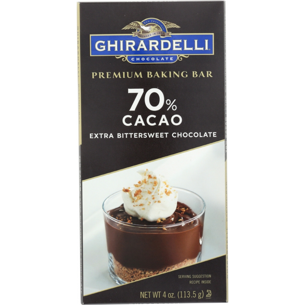 Ghirardelli® Dark Chocolate Baking Bar, 70% Extra Bittersweet, 4 oz