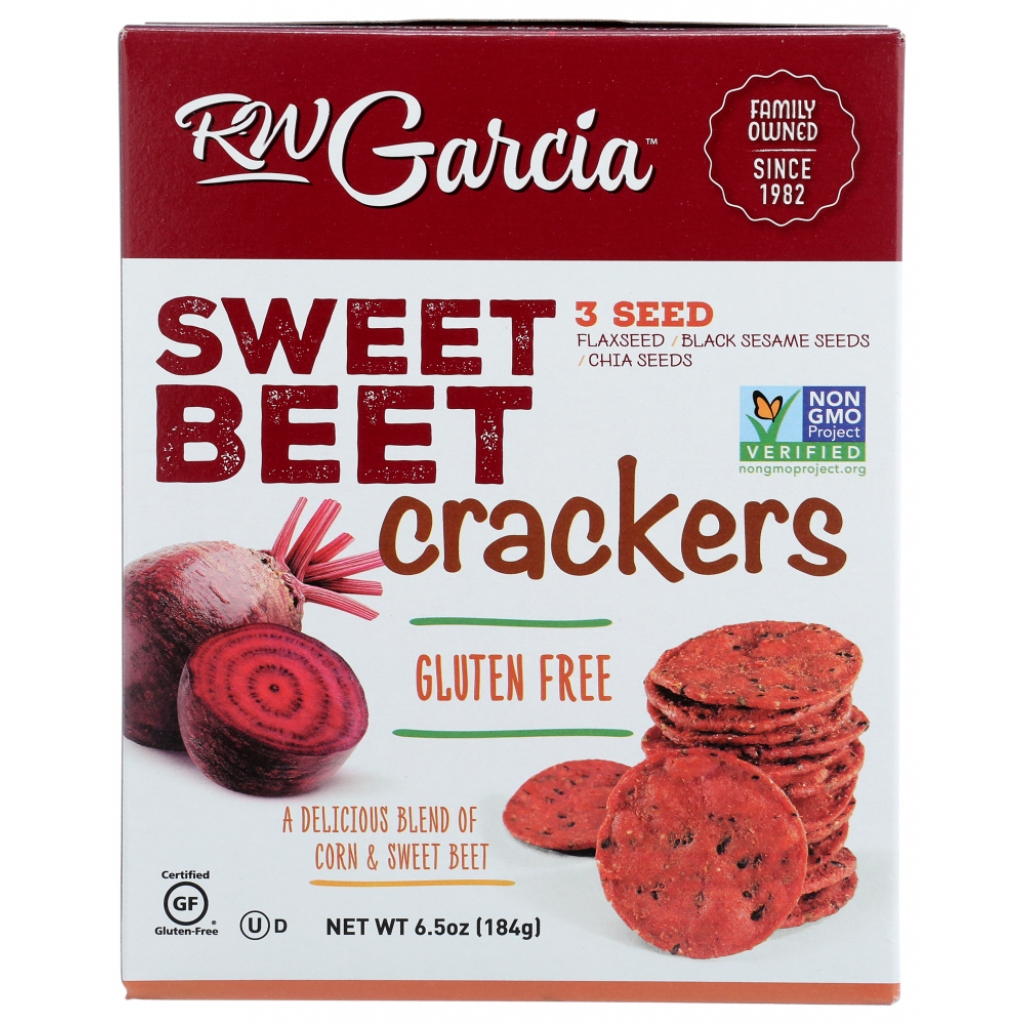 3Seed Sweet Beet Crackers - 6.5 oz - Gluten-Free Crunchy Snack