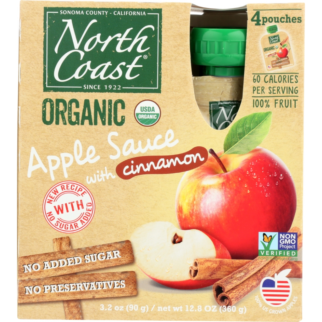 Organic Applesauce Cinnamon 4 Pack Pouch