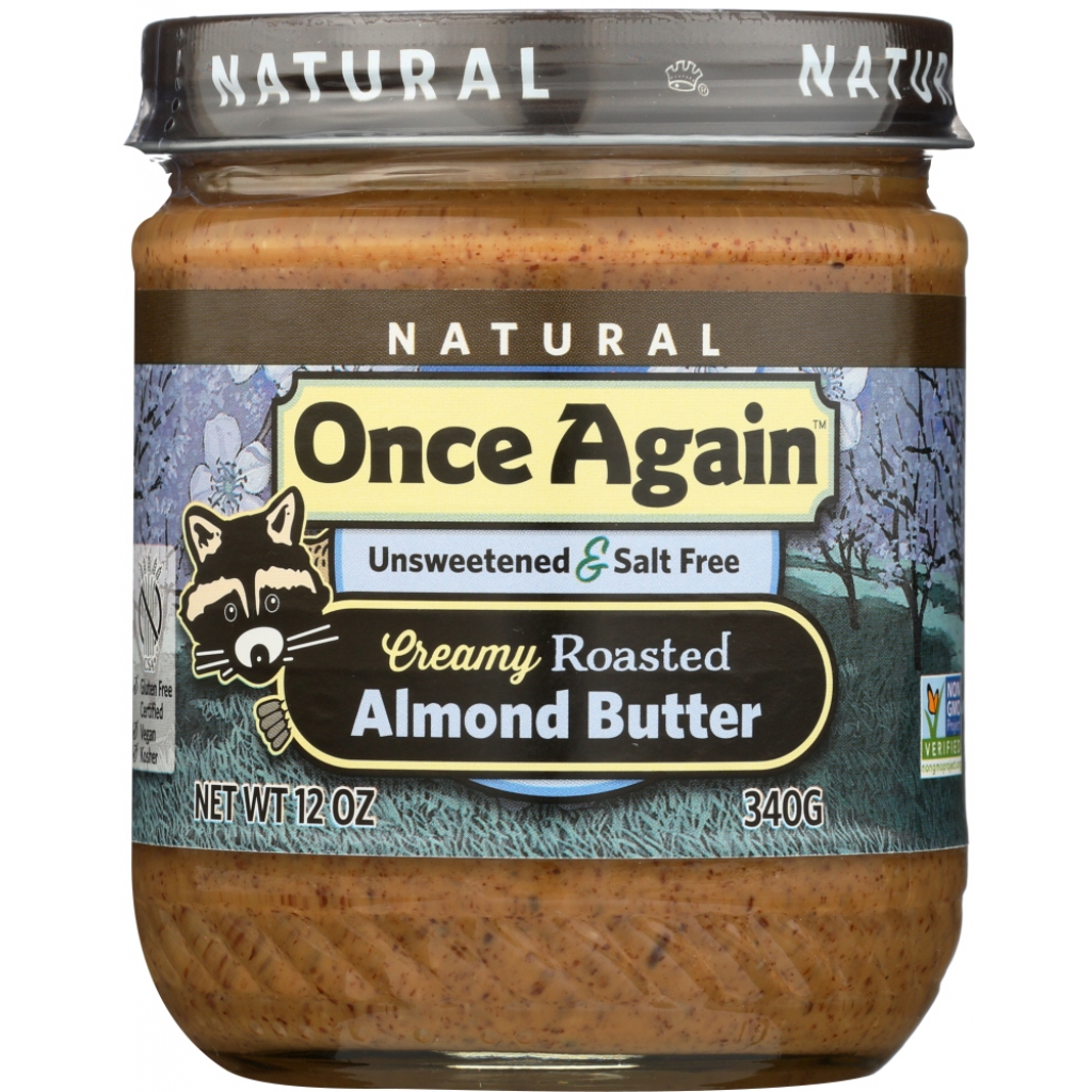 Natural Organic Almond Nut Butter, 12 oz