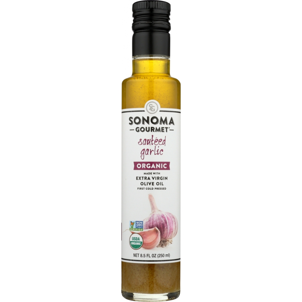 Organic Extra Virgin Olive Oil with Garlic, 8.5 oz