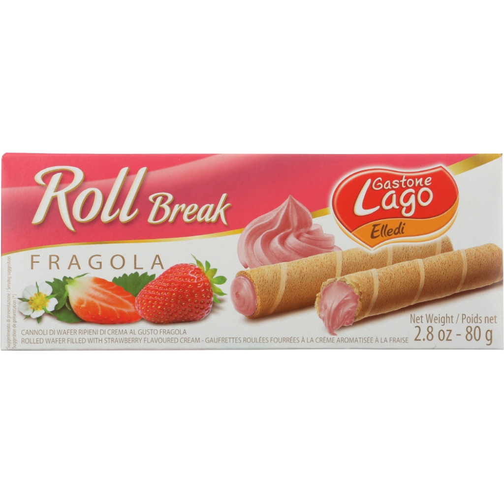 Roll Break Strawberry Wafer Rolls, 2.82 oz