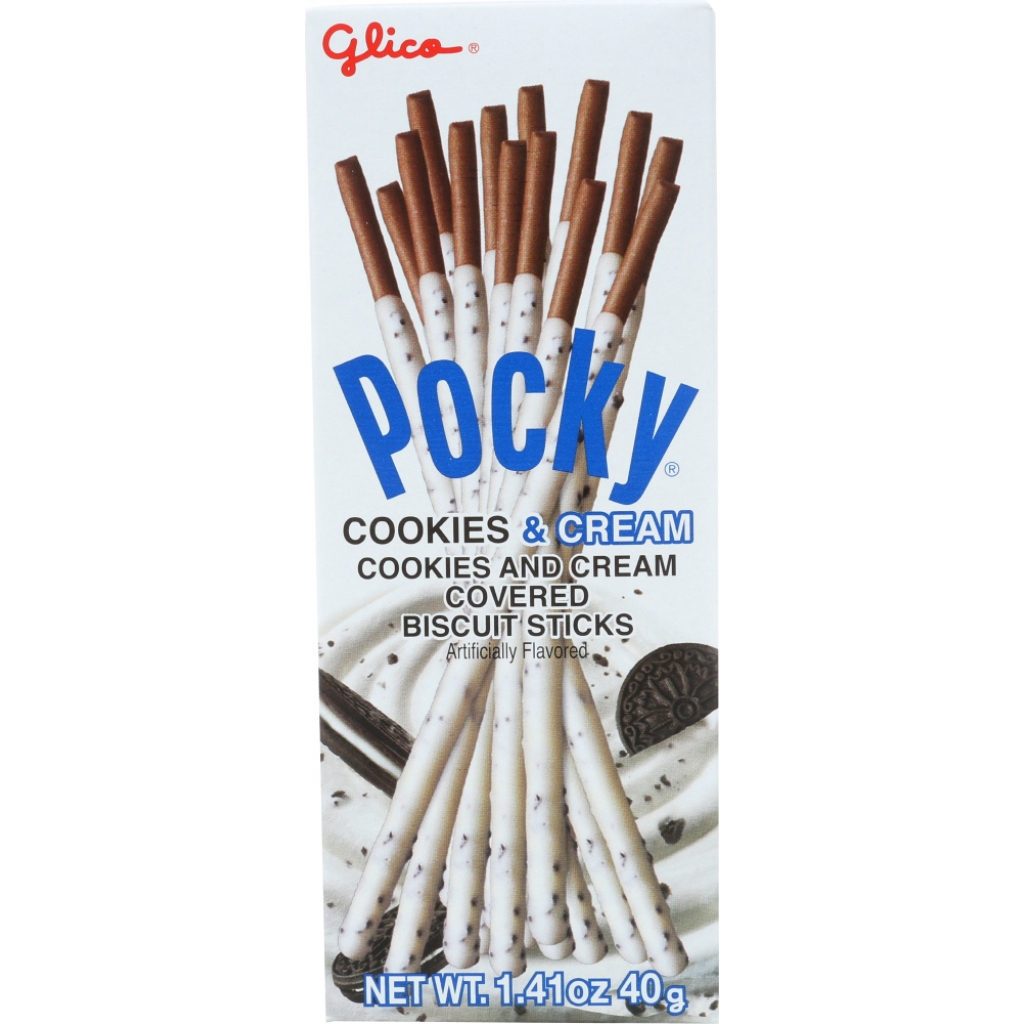 Pocky Cookies & Cream Biscuit Sticks, 1.41 oz