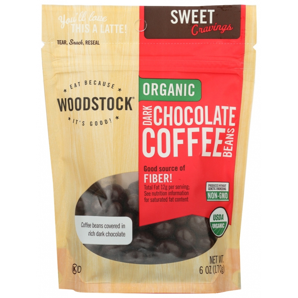 Organic Dark Chocolate-Covered Coffee Beans - 6 oz