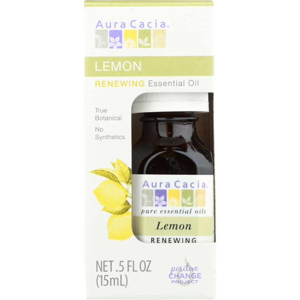 Aura Cacia Lemon Essential Oil - 0.5 oz