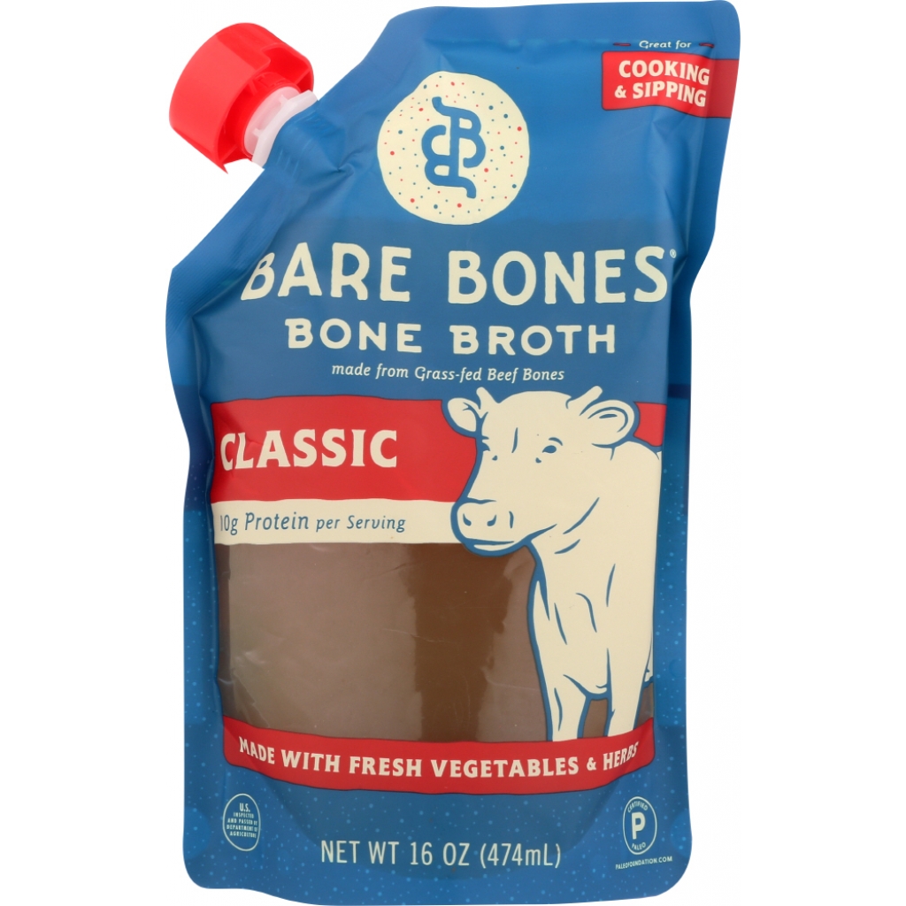 100% Grass-Fed Beef Bone Broth - 16 oz