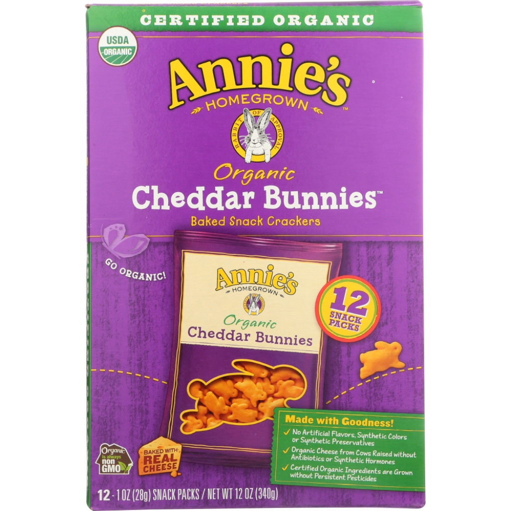 Organic Cheddar Bunnies (12 oz) - Fun & Flavorful Snacking