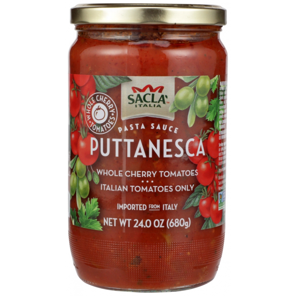 Whole Cherry Tomatoes Puttanesca Pasta Sauce - 24 oz