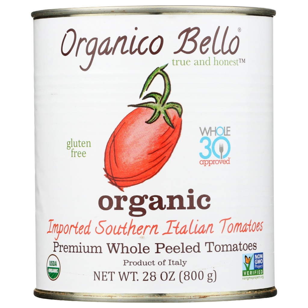 Organic Premium Whole Peeled Tomatoes, 28 oz