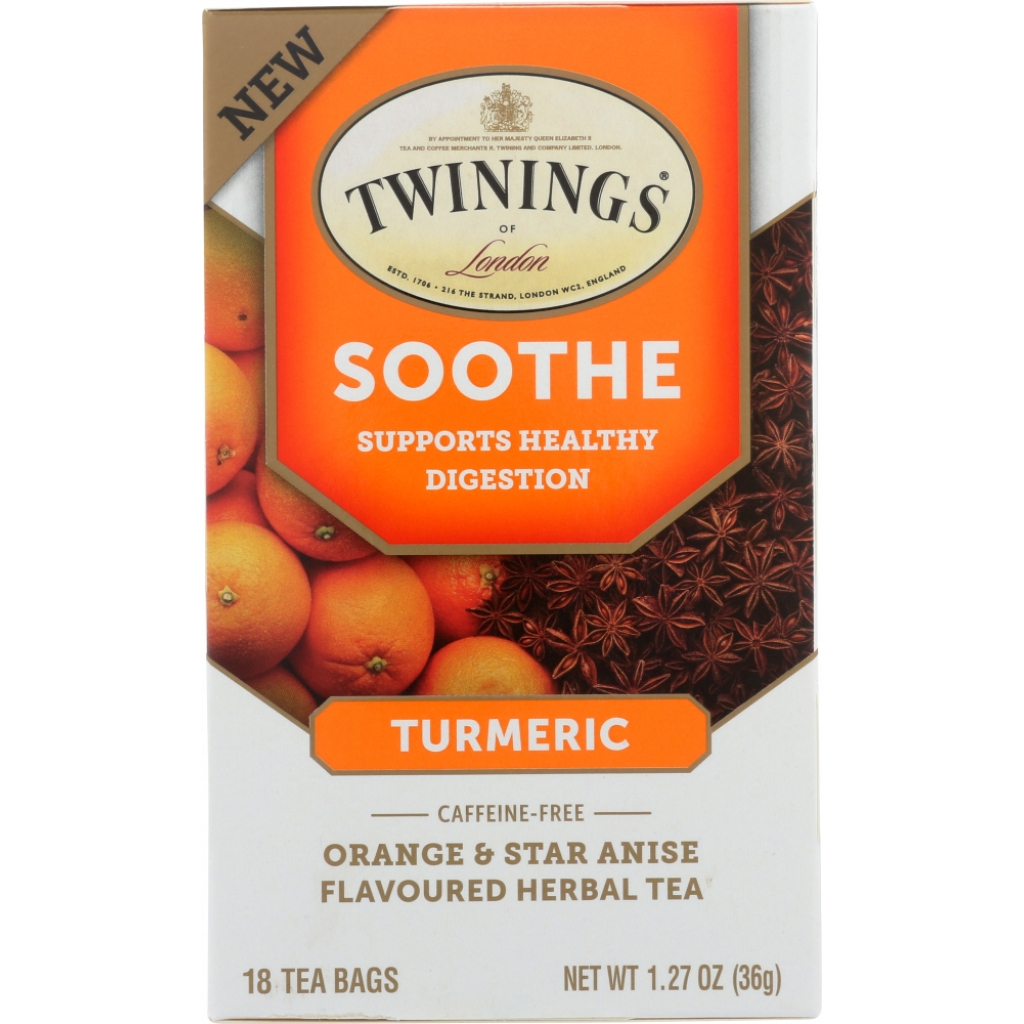 Soothe Orange & Star Anise Herbal Tea with Turmeric - 18 bg