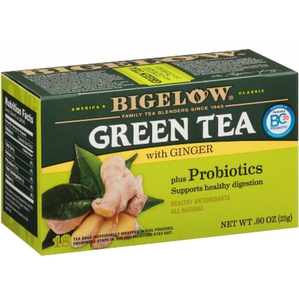 Green Tea with Ginger Plus Probiotics, 0.9 oz