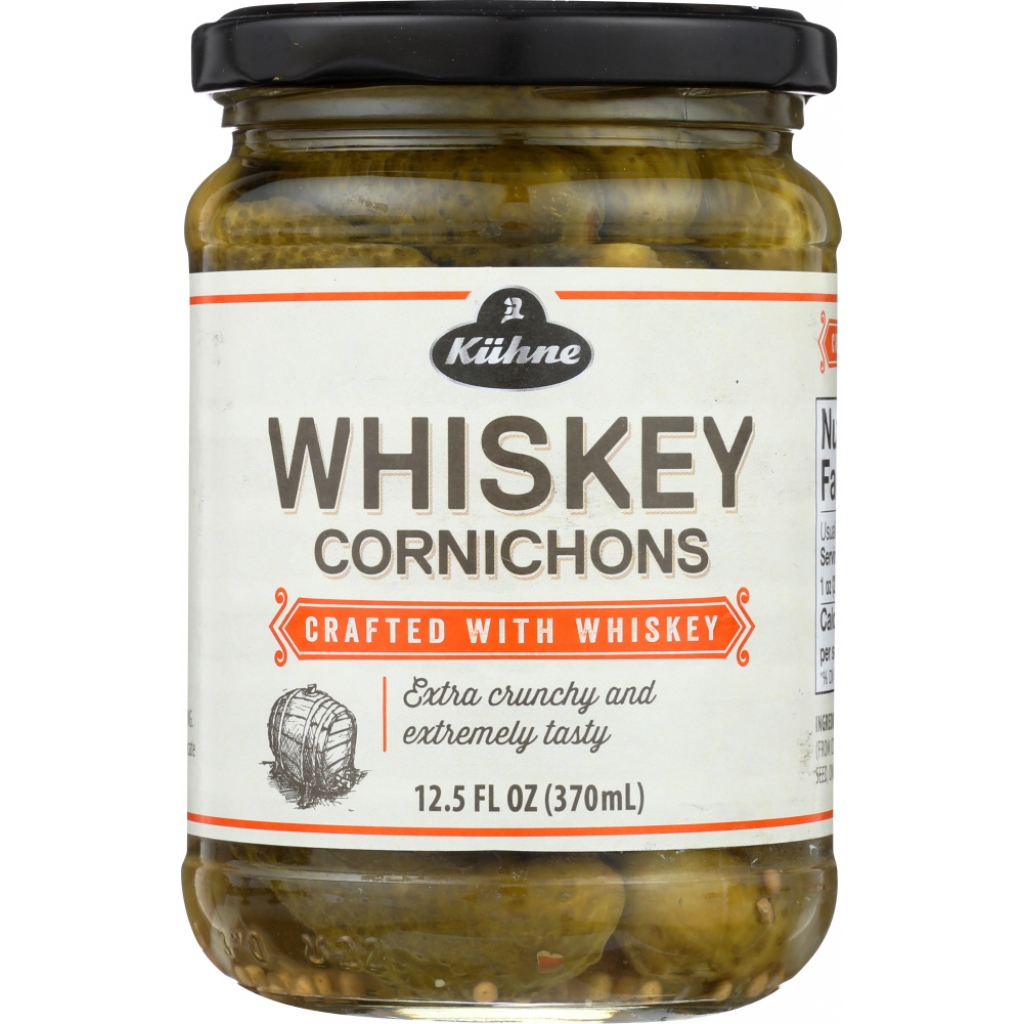 Whiskey-Infused Cornichons - 12.5 oz